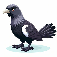 Obraz premium Capercaillie bird against white background 