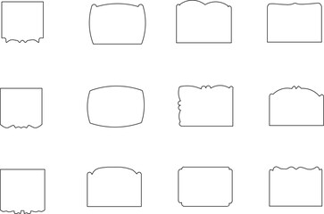 Vector sketch, illustration, silhouette, design, ribbon frame, vintage classic ornament decoration 