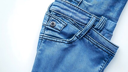 Blue Denim Jeans Pocket Close-Up Photo