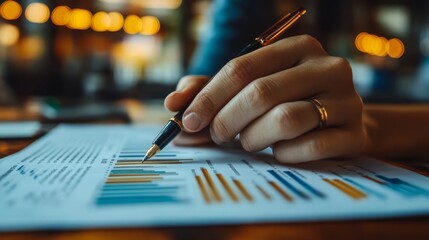 Strategic planning for financial security through savings analysis in a cozy café setting, focusing on charts and data for future growth and stability