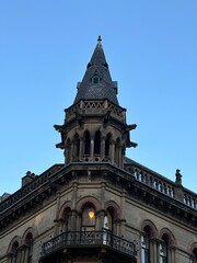 Fototapeta premium Modern buildings and landmarks in Manchester city centre. Manchester England. 