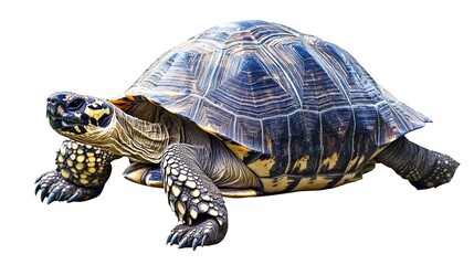 Obraz premium A large turtle is laying on its back