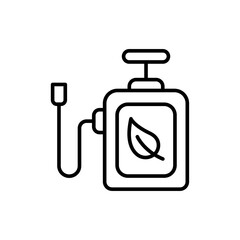 Fertilizer outline icons, minimalist vector illustration ,simple transparent graphic element .Isolated on white background