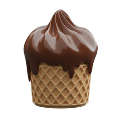 Ice cream 3d illustration