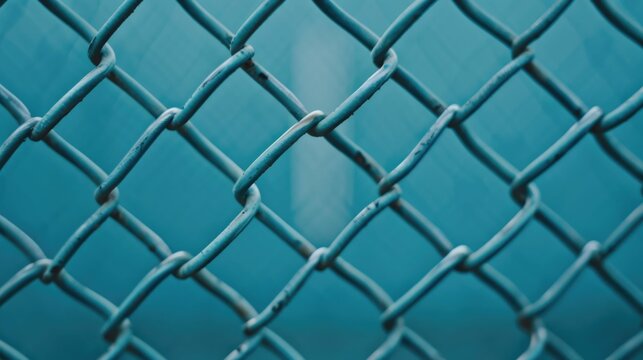 Intricate network grid pattern with deep depth of field focus representing unauthorized access attempts cyber security threats and digital infrastructure protection concepts