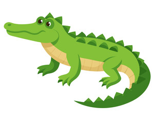 Fototapeta premium Realistic Crocodile vector art isolated on white background