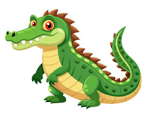 Realistic  Crocodile vector art  isolated on white background