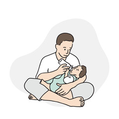 a picture of a baby drinking milk from a bottle