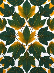 seamless background with leaves
