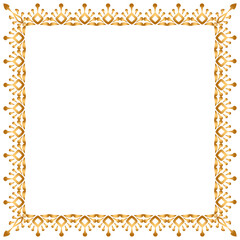 Golden thin frame set. Gold geometric borders in art deco style. Thin linear radiance rectangular shape collection. Yellow glowing shiny boarder element pack. Vector bundle for photo, cadre, poster