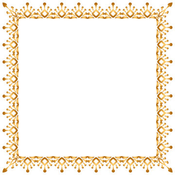 Golden thin frame set. Gold geometric borders in art deco style. Thin linear radiance rectangular shape collection. Yellow glowing shiny boarder element pack. Vector bundle for photo, cadre, poster