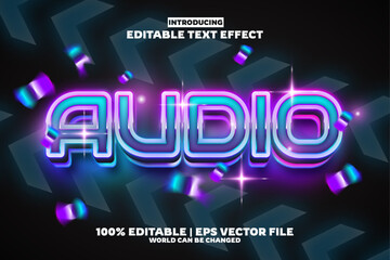 Audio new  editable text effect in new modern trend style