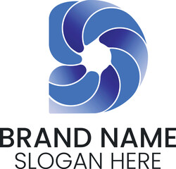 D Logo Design and template. Creative D icon initials based Letters in vector
