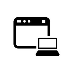 Fototapeta premium Website laptop icon