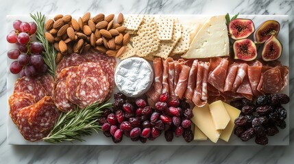 Indulgent Charcuterie Board on Marble Slab