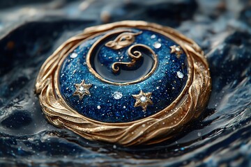 Aquarius Zodiac Sign Emblem