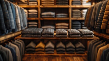 Obraz premium Well-organized closet with assorted jackets