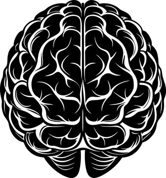 recommend clip art: human brain silhouette vector, brain with cerebrum side black and white outline, human brain icon.