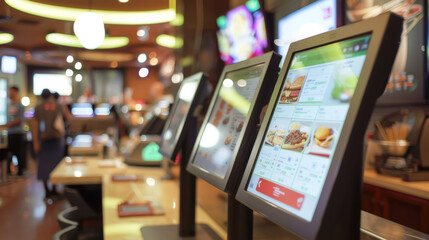 self service terminal showing menu ready to order
