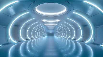 Naklejka premium Future sci-fi space channel
