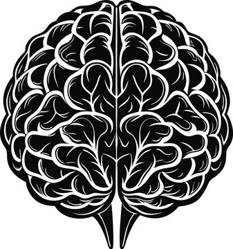 recommend clip art: human brain silhouette vector, brain with cerebrum side black and white outline, human brain icon.