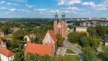 Ostrów Tumski in Poznań aerial view, Poland © Patryk Michalski