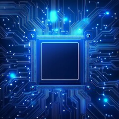 high-tech circuit board background, Abstract digital technology presentations, Electronic component, Digital infrastructure, Blue tech theme, Modern electronics evolution expansion.