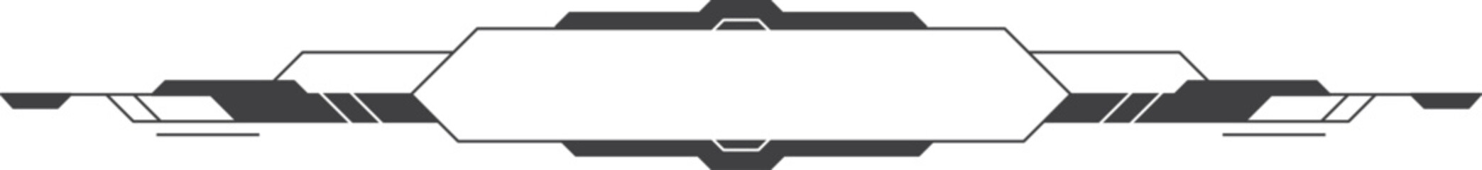 Title box in futuristic hud style. Scifi element