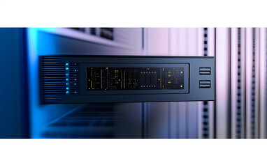 Fototapeta premium A Photo Exploration of NVR Technology Isolated on a Transparent Background PNG.