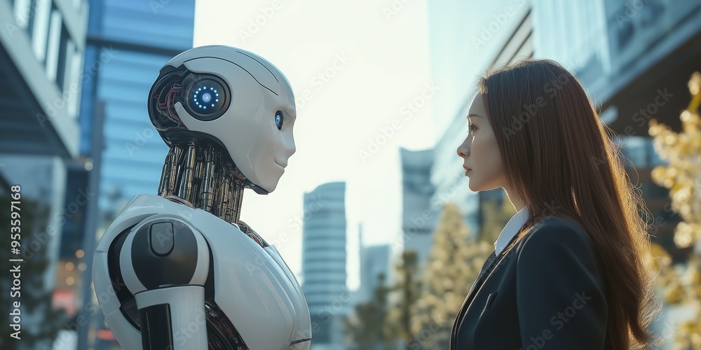 Poster Delving into the intriguing realm of HumanRobot Interaction specifically within various Business Environments, examining its impact and potential on contemporary operations and workforce dynamics