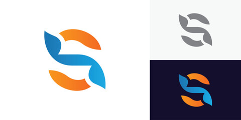 Abstract modern colorful letter s logo template vector design