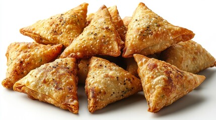 Golden Crispy Samosas Generative AI