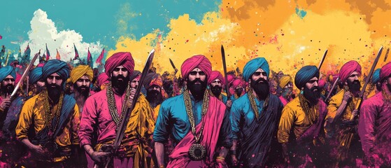 Fototapeta premium Kirpan Cultural Festival Sikhism Religion Spiritual Symbol