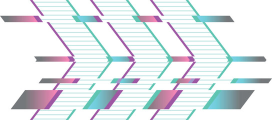 Cyberpunk arrow sign. Neon light hud hologram