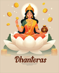 Illustration for Dhanteras Festival Celebration