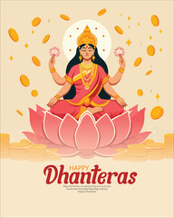 Illustration for Dhanteras Festival Celebration