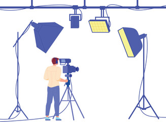Professional studio light and camera operator. Film production