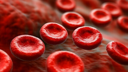 Red Blood Cells Microscopic Close Up