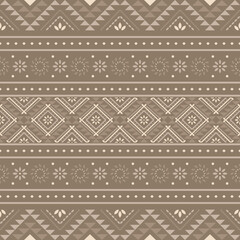 Ancient echoes Aztec geometric seamless patterns southwest Navajo Native American tribal ethnic earth tone for textile printing