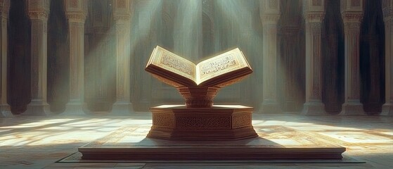 Koran Stand Mosque Interior Islam Religion Spiritual Symbol