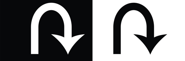 U turn icon with on background vector stock illustration EPS10 © Micro Pixel Market