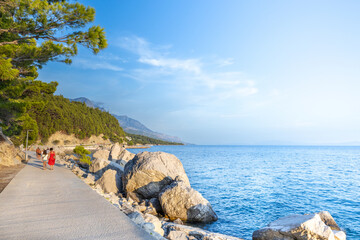 Brela, Croatia at the golden hour
