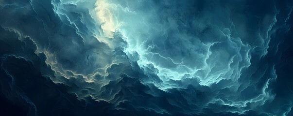 Surreal Landscape of Flowing Electric Currents in a Magical Otherworldly Scene