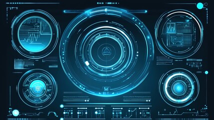 Fototapeta premium Minimalist Menu Blocks in UI Interface - Streamlined Navigation for Enhanced User Experience.