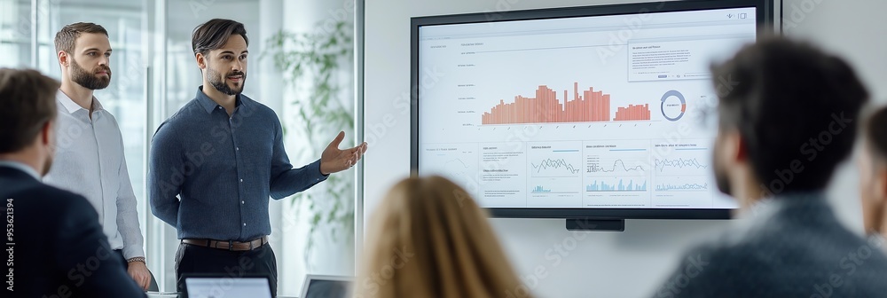 Poster Mastering Effective Business Presentations through Data Insights, enhancing your ability to communicate and engage while leveraging analytics and visualizations for better decisionmaking