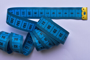 Blue body measuring tape for weight loss and slimness