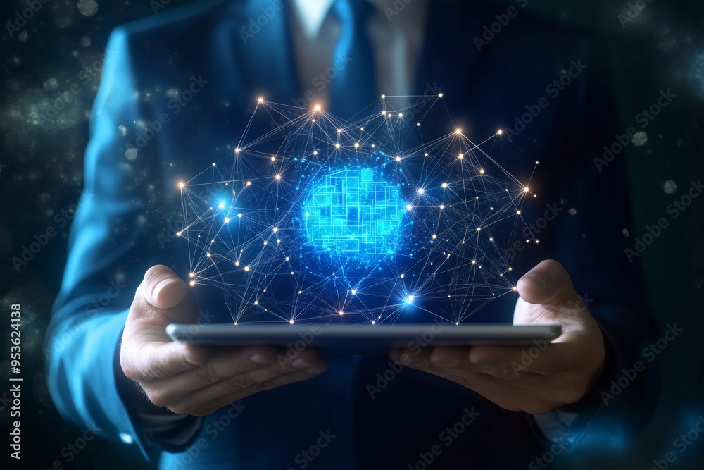 Poster Innovative Business Solutions Embracing Advanced Technology for Enhanced Global Connectivity and Communication Across Diverse Markets and Industries to Optimize Performance and Achieve Success