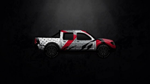 Car wrap design animation abstarct background