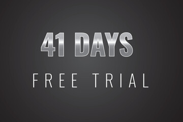 41 day free trial banner design. 41 days free banner background
