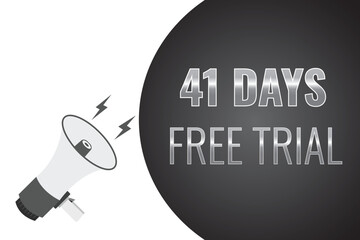 41 day free trial banner design. 41 days free banner background
